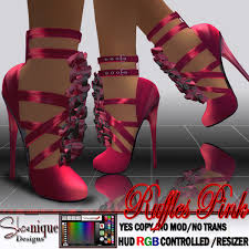 By avoleoo / 24 shades of yellow color palette. Second Life Marketplace Sd Ruffles Hot Pink Stiletto Heels Rgb Bsm