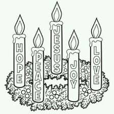Hope Peace Jesus Joy Love Advent Coloring Christmas Advent Wreath Christmas Coloring Pages