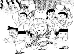 Melalui mewarnai, kreativitas dan imajinasi anak akan semakin berkembang. Gambar Mewarnai Doraemon Nobita Shizuka Suneo Giant Lucu Desktop Background