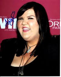 P187 ASHLEY FINK signed color 8x10 still '00s the Glee actress