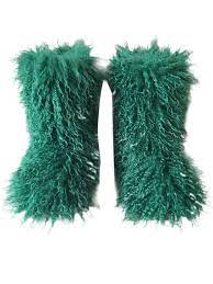 Woobling Women Comfortable Fuzzy Snow Boots Furry Mid Calf Boot Casual  Lightweight Plush Winter Shoes Dark Green 4.5 - Walmart.com