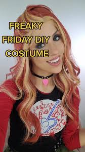 FREAKY FRIDAY🥠Lindsay Lohan's character in Freaky Friday's is so easy to  make this is a NO SEW DIY costume!⚠️just use caution when it comes to the  safety pin part⚠️ #freakyfriday #freakyfridaycostume ...
