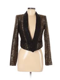 details about aryn k women gold blazer xs