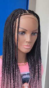 READY TO SHIP 2 Tone Full 360 Box Braids Lace Wig