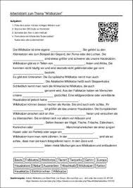 Arbeitsblatt Mit Luckentext Zum Thema Wildkatzen In 2020 Wildkatzen Wilde Katzen Katzen