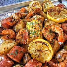 10 Minute Oven Shrimp Boil Seafood Boil Recipes Crab Boil Recipe Boiled Food