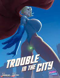 ✅️ Porn comic Power Girl. Trouble in the City. Chapter 1. KennyComix ,  Temogam. Sex comic hot busty blonde 