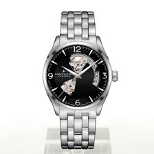 The hamilton jazzmaster automatic takes on a monochromatic white design with its stainless steel case and white leather strap. Hamilton Jazzmaster Open Heart Auto H32705131 Online Now Montredo
