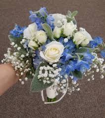 How to mix paper flowers with real flowers for the most beautiful bouquet. Ocean Blue Wedding Bouquet In Elkton Md Fair Hill Florist
