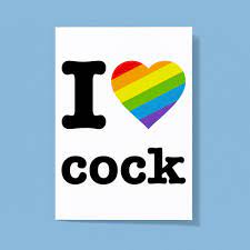 I Love Cock Pride Greeting Card - Rude Cards - Slightly Disturbed