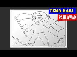 Gambar kartun hitam putih jokowi untuk mewarnai mewarnai gambar in. Cara Menggambar Tema Hari Pahlawan Indonesia Youtube
