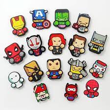 1 x 1 inch quantity: 17pcs Cartoon The Avengehero Shoe Charms Fit Croc Jibbitz Bracelets Boys Gifts Shoe Charms Croc Charms Gifts For Boys