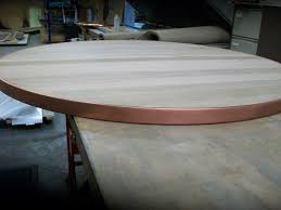 28 Oak Table Table Top With Copper Edge Trim Copper Interior Oak Table Copper Top Table