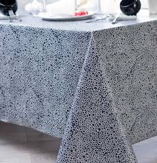 Vente de tissu au mètre coton enduit teflon et tissus enduit acrylique imperméable et anti taches au mètre de la largeur 140 cm à 180 cm. Nappe Coton Enduite Bulle Nydel Blancollection