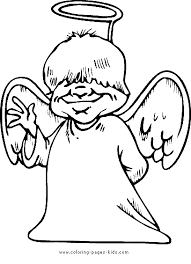 Precious moments angels coloring pages. Funny Christmas Angel Color Page Christmas Coloring Pages