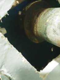 removal of 50 yr old sink drain pipe