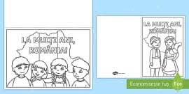 Click pe imagine pentru a descărca fişa în format.pdf. Romania La Centenar Pagini De Colorat Teacher Made