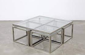 ( 4.6) out of 5 stars. Chrome Coffee Table With Four Nesting Tables Adore Modern