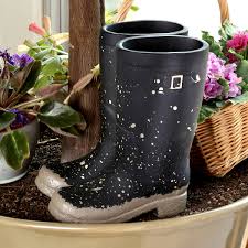 When you are out and about, if you see a yard sale, stop by! August Grove Herdon Polystone Muddy Garden Boots Resin Pot Planter Wayfair