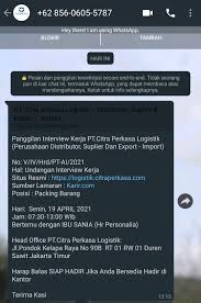 · sk ijin operasional nomor : Ada Yang Sama Nggak Dapet Panggilan Interview Via Whatsapp Seperti Ini Glints Community