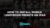How to add presets/sync presets with mobile. How To Add Presets To Lightroom Ipad Youtube