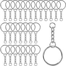 Deson 100 Pcs Anneau Porte Cle 25 Mm Porte Clef Avec Chaine Argent Porte Clef Avec Anneaux Amazon Fr Bagages In 2021 Keychain Personalized Items Key