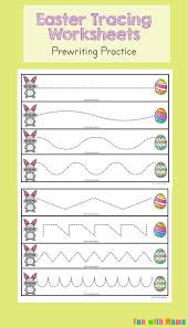 Easter Tracing Worksheets For Preschoolers Preschool Tracing Easter Worksheets Easter Preschool