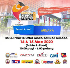Maybe you would like to learn more about one of these? Konvokesyen Perdana On Twitter Jom Ambil Peluang Karnival Institusi Pendidikan Mara Ipma Peringkat Negeri Melaka 2020 Tarikh 14 15 Mac 2020 Tempat Kolej Profesional Mara Bandar Melaka Masa 10 00 Pagi 6 00