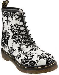 Boots built to pound the pavement; Dr Martens Boot 1460 W Floral Boots Black Women Free Shipping Floral Boots Boots Dr Martens Boots