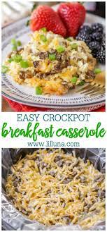 Crockpot Breakfast Casserole With Hashbrowns And Sausage Lil Luna Recipe Crockpot Breakfast Casserole Easy Breakfast Casserole Crockpot Crockpot Breakfast