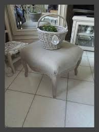 Repose Pied Patine Ficelle Tapisse Lin Relooke Par Atelierdes4saisons Sur Rue Des Relookeurs Deco Maison Recup Mobilier De Salon Idee De Decoration