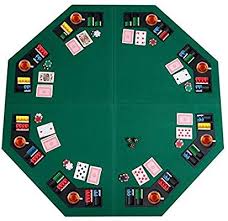 Giantex 48 Quot Folding Poker Table Top Green Octagon 8 Player Four Fold Folding Poker Table Top Carrying Ca Poker Table Top Poker Table Folding Poker Table