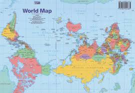 South Up New World Map Map Amazing Maps