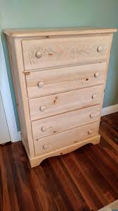 Used Normal Wear 5 Drawer Pine Dresser 34 L X 17 3 4 W X 49 1 4 H Make An Offer Used Furniture For Sale Pine Dresser Distressed Furniture