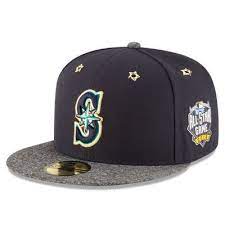 Men S Seattle Mariners New Era Navy Heathered Gray 2016 Mlb All Star Game Patch 59fifty Fitted Hat Seattle Mariners Mariners Fitted Hats