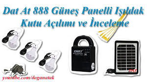 Dat At 888 Gunes Panelli Solar Aydinlatma Sistemi Solar Panel Solar Lighting System Youtube