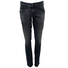 details about diesel jeans grupee r50p4 01 slim blue stretch distressed rrp180