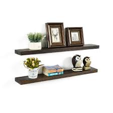 5 Inch Deep Rustic Floating Shelves Pine Wood Wall Shelf Wellandstore