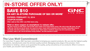 Gnc Printable Coupon Printable Coupons Gnc Coupons