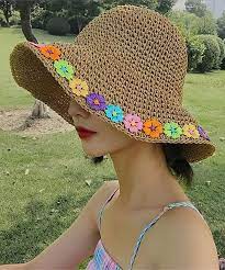 H O P E Khaki Floral Trim Straw Sunhat In 2021 Sun Hats Hat Design Khaki