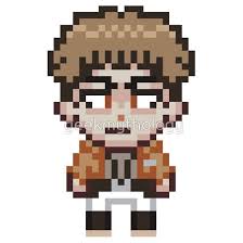 Attack On Titan Jean Kirstein Pixel Sprite Chibi By Geekmythology Pixel Art Geeky Cross Stitch Attack On Titan Jean