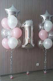 Balloon Decoration Ideas For 1st Birthday Party At Home Kompozicii Fontany Birthday Party Decorations Birthday Party Balloon Princess Balloons