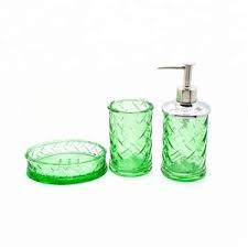 Updating a master bath or powder room? New Product Glass Home Garden 4 Piece Bathroom Accessories Set Soap Dispenser For Bath Gift Set Shenzhen Mayland Houseware Company Limited Beautetrade