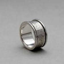 Wide Silver Ring Mens Ring Silver Mens Spinner Rings Etsy Rings For Men Mens Silver Rings Spinner Rings