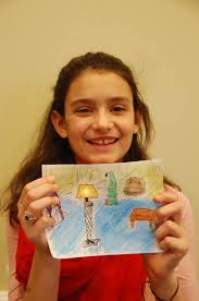 These fourth grade students combined their knowledge of copper wire  circuits and artistic talents to create a light up art project with LED  lights.