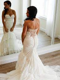 Oyisha womens strapless mermaid wedding dress. Strapless Mermaid Lace Wedding Dresses Sexy Long Custom Wedding Gowns Oktypes