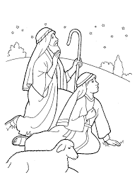 Your children can share the same love through these nativity coloring pages. Nativity Shepherds