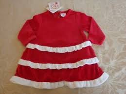 Details About Nwt Hanna Andersson Baby Girl 70 5 12 Months Red Dress Velour Holiday