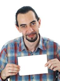 S'étonne L'homme D'âge Moyen Tenue Blanche Feuille De Papier, Isolé Sur  Blanc Banque D'Images et Photos Libres De Droits. Image 3222556