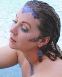 Fantastical Blue Lagoon Earrings: Mary Shelley Inspired, "intriguing Epoxy  Earrings